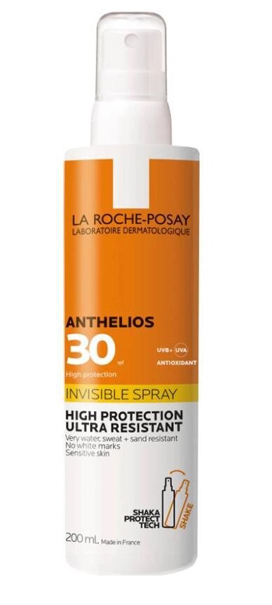 Солнцезащитный ультралегкий спрей La Roche-Posay Ля Рош Anthelios для кожи лица и тела SPF 30, 200 мл от компании Скажи здоровью ДА! - фото 1