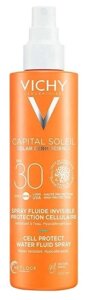 Солнцезащитный водостойкий спрей-флюид Vichy Capital Soleil для тела SPF 30, 200 мл