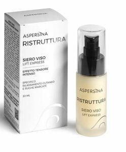 Сыворотка для лица Aspersina Ristruttura+ Siero Viso с интенсивным подтягивающим эффектом с муцином улитки и пептидами,