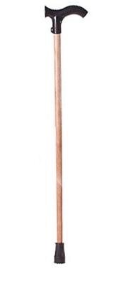 Трость опорная Аверсус 22/дер металлическая регулируемая по высоте с деревянной ручкой от компании Скажи здоровью ДА! - фото 1