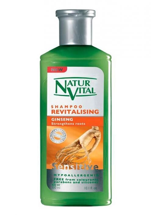 Восстанавливающий шампунь для  волос Natur Vital "Hair Shampoo Ginseng Revitalising Женьшень", 300 мл от компании Скажи здоровью ДА! - фото 1