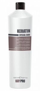 Восстанавливающий шампунь Kaypro Special Care Keratin для химически-обработанных и поврежденных волос, 1 л