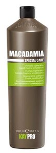 Восстанавливающий шампунь Kaypro Special Care с маслом макадамии для чувствительных и ломких волос, 1 л