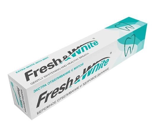 Зубная паста Fresh & White Эктра отбеливание с мятой,  135 г от компании Скажи здоровью ДА! - фото 1