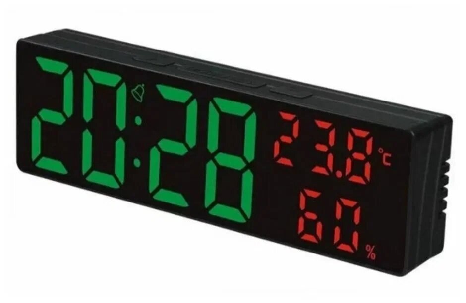 Часы настольные DS-3818L подсветка: зеленый с красным, белый с синим от компании Интернет-магазин «Magic Day» - фото 1