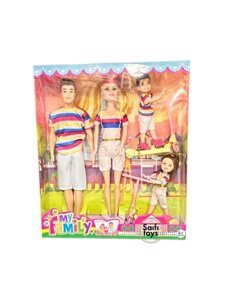 Детский игровой набор кукол "семья"семья детьми с аксессуарами для девочек
