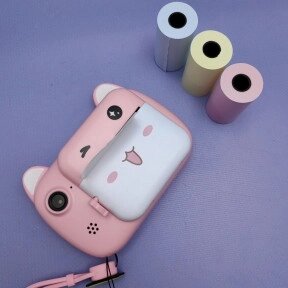 Фотоаппарат моментальной печати Котик / Детская фотокамера с принтером  Розовый от компании Интернет-магазин «Magic Day» - фото 1