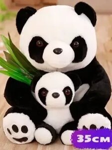 Мягкая игрушка Панда с малышом 35 см