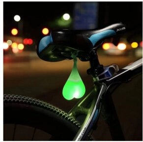 Силиконовый задний велосипедный фонарь Silicon light Бубенцы Зеленый