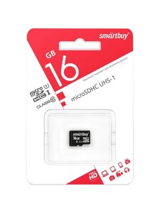 Карта памяти Smartbuy micro SDXC 16GB Class 10 UHS-1 SB16GBS