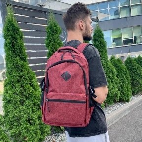 Городской рюкзак Gerk с USB и отделением для ноутбука до 17,32 Красный
