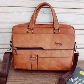 Стильная сумка - портфель для документов Jeep Buluo n. 8012 Светло-коричневая