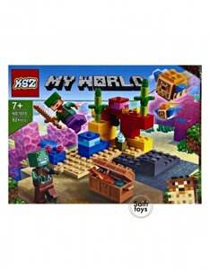 Детский конструктор Minecraft, Майнкрафт "My world" 92 деталей.