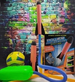 Игровой набор Ракеты Qunxing Toys 5 (3 ракеты, шланг, педальная пусковая установка, додставка)