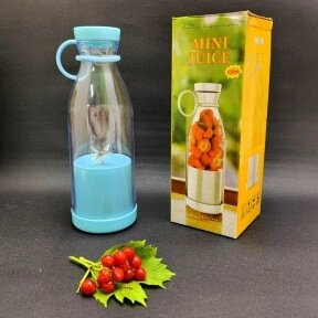 Портативный ручной бутылка-блендер для смузи Mini JuiceА-578, 420 ml  Голубой от компании Интернет-магазин «Magic Day» - фото 1