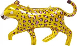 Шар (46/117 см) Фигура, Леопард, Золото, 1 шт.