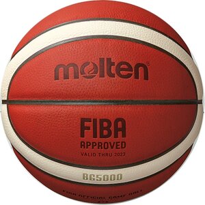 Баскетбольный мяч для TOP соревнование MOLTEN B6G5000 FIBA премиум-класса кожа pазмер 6