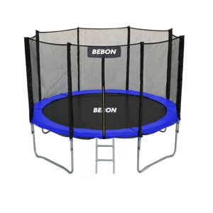 Bebon батут C сеткой безопасности и лестницей (стандартные стойки безопасности),12 футов (366 см),12472S2yl
