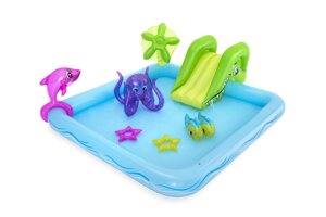 Bestway бассейн надувной детский, 239 х 206 х 86 см, фантастический аквариум,53052