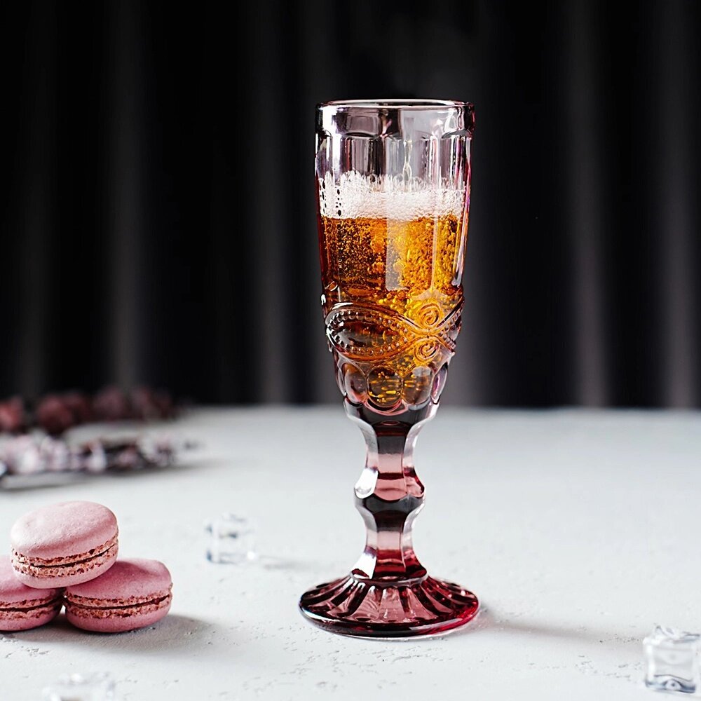 Бокал 160мл для шампанского, розовый Magistro Ла-Манш 1916895 от компании ООО «ТВК Ритейл» - фото 1