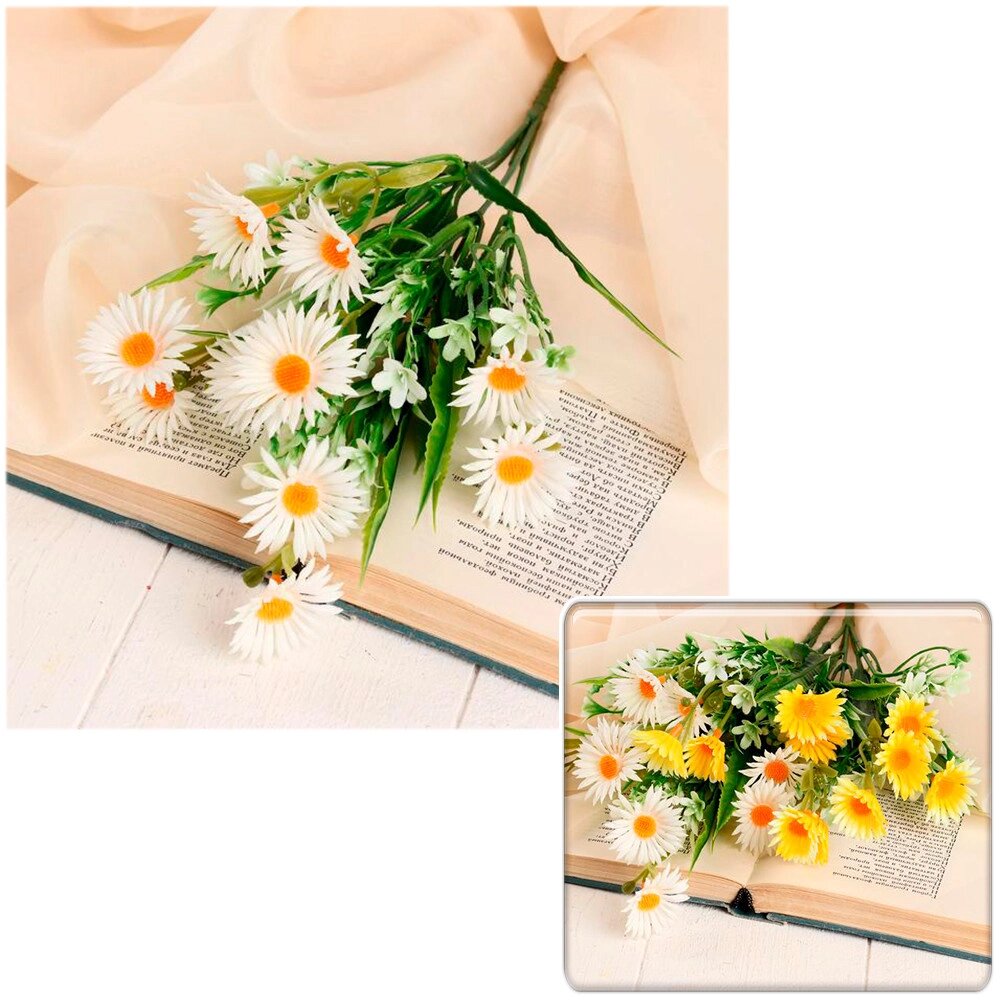 Букет искусственных цветов "Эригероны" 32 см СимаГлобал  5202924 от компании ООО «ТВК Ритейл» - фото 1