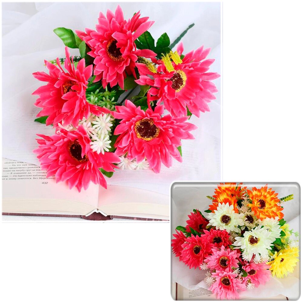 Букет искусственных цветов "Монарда" 28 см СимаГлобал  5378606 от компании ООО «ТВК Ритейл» - фото 1