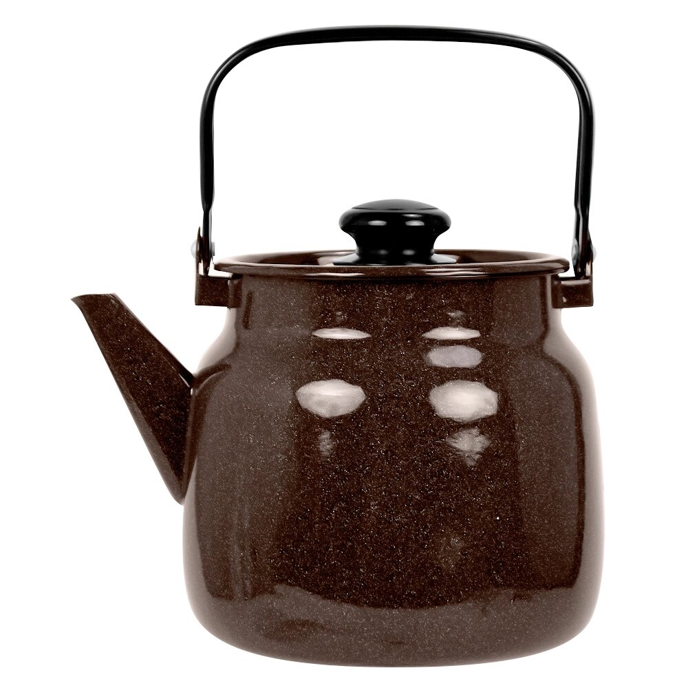 Чайник 3,5л эмалированный Лысьвенские эмали Рябчик коричневый С-2713П2/Рк от компании ООО «ТВК Ритейл» - фото 1