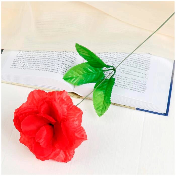 Цветок искусственный "Роза красная" 40 см СимаГлобал  183194 от компании ООО «ТВК Ритейл» - фото 1