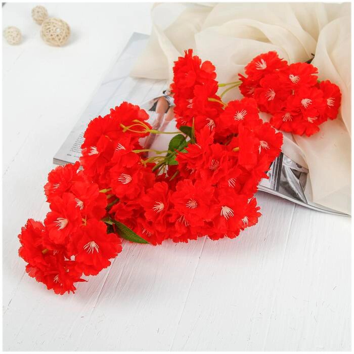 Цветок искусственный "Японская вишня красная" 88 см СимаГлобал  4142739 от компании ООО «ТВК Ритейл» - фото 1
