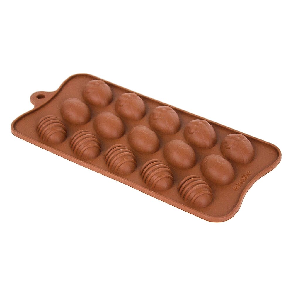 Форма для шоколада 22x10,6x (h)1,2см "Пасха", 15 ячеек Market Union  DA0548 от компании ООО «ТВК Ритейл» - фото 1