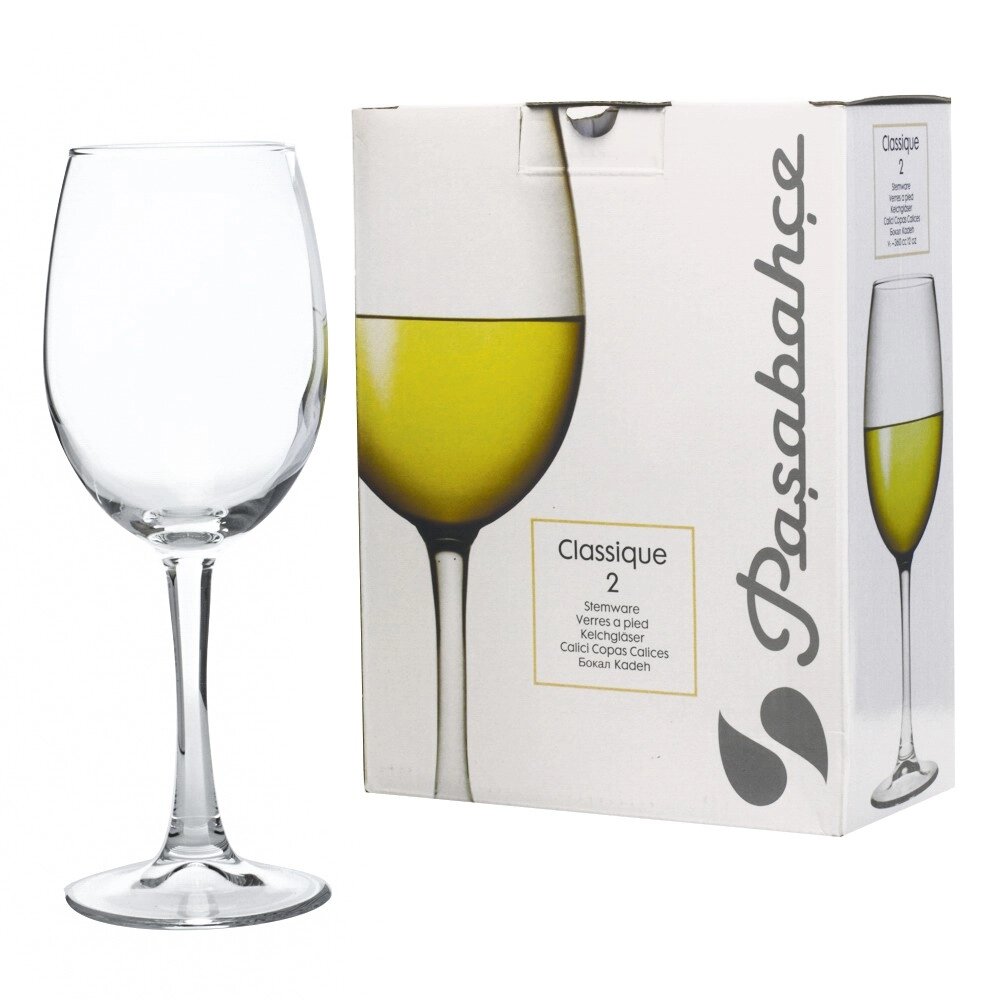 Комплект бокалов 360мл (2шт.) для белого вина Pasabahce Classique 440151 1054138 от компании ООО «ТВК Ритейл» - фото 1