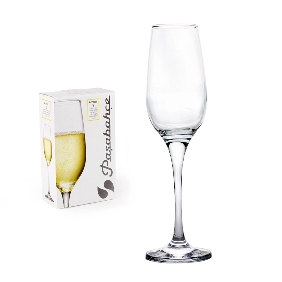 Комплект бокалов для шампанского 210 мл (2 шт.) Pasabahce Amber 440295 1109029 от компании ООО «ТВК Ритейл» - фото 1