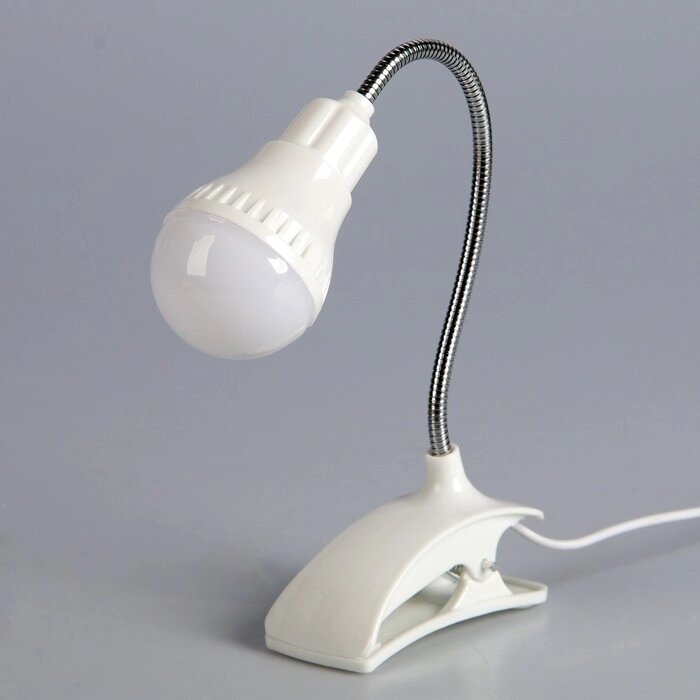 Лампа на прищепке "Свет"  (h)31,5см, 13LED 1,5W провод USB, гибкий корпус RisaLux  2562922 от компании ООО «ТВК Ритейл» - фото 1