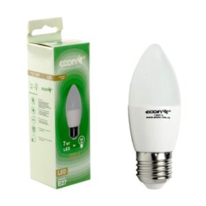 Лампа светодиодная ECON LED CN 7 вт е27 3000к B35 ECON 27021