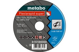 METABO 616189000 Круг отрезной 125х1,0х22,2 для стали, Metabo
