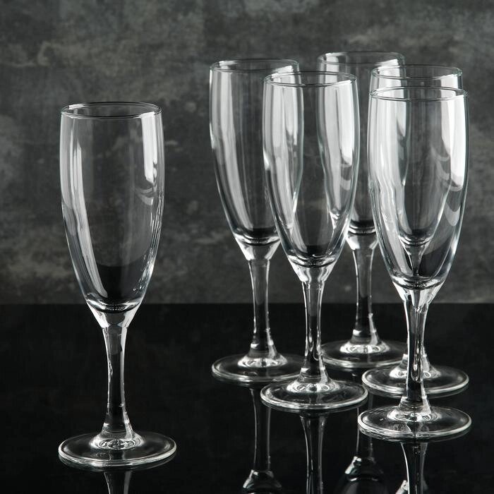 Набор бокалов 170мл (6шт.) для шампанского Luminarc French Brasserie 1379997 от компании ООО «ТВК Ритейл» - фото 1