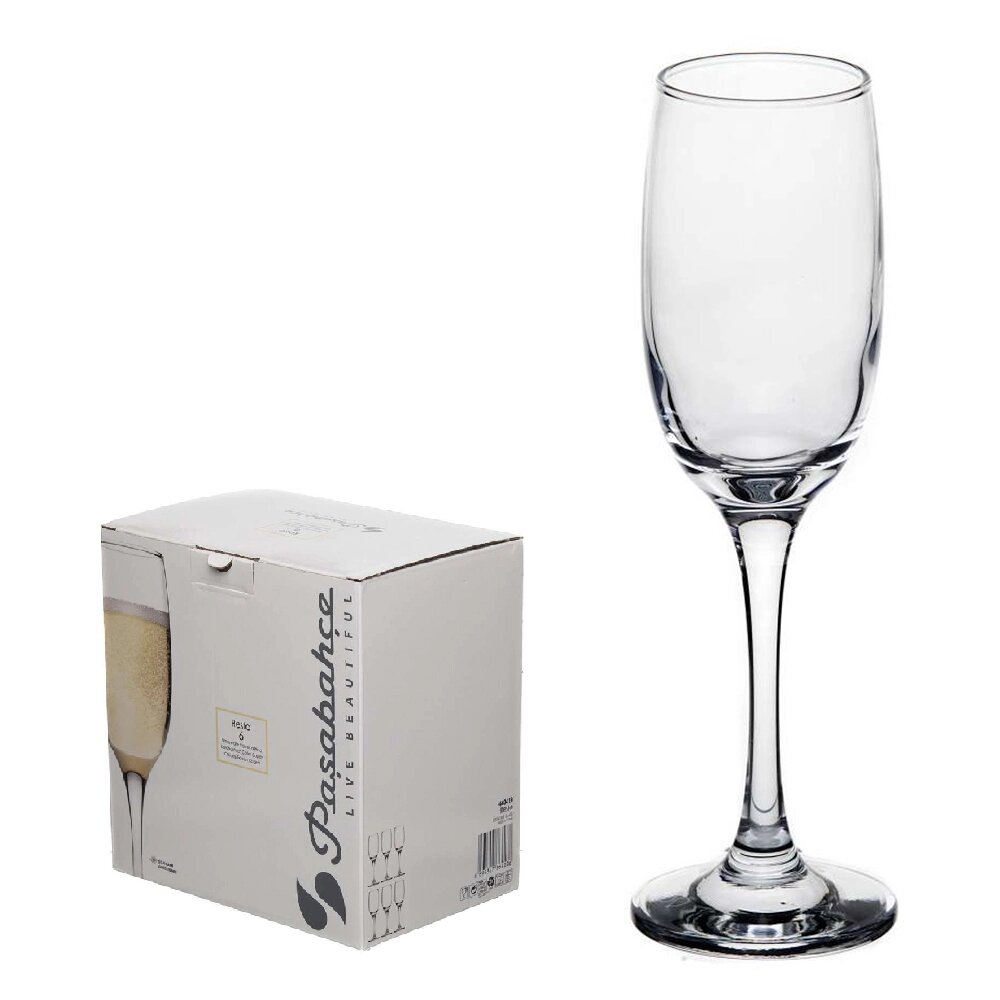 Набор бокалов 180мл (6шт.) для шампанского Pasabahce Resto 440419 1201866 от компании ООО «ТВК Ритейл» - фото 1