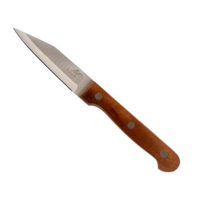 Нож кухонный 7,5см для овощей, деревянная ручка Astell Акация AST-004-НК-010 от компании ООО «ТВК Ритейл» - фото 1