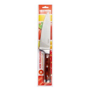 Нож поварской 15 см с деревянной ручкой Appetite Престиж FK2047-1