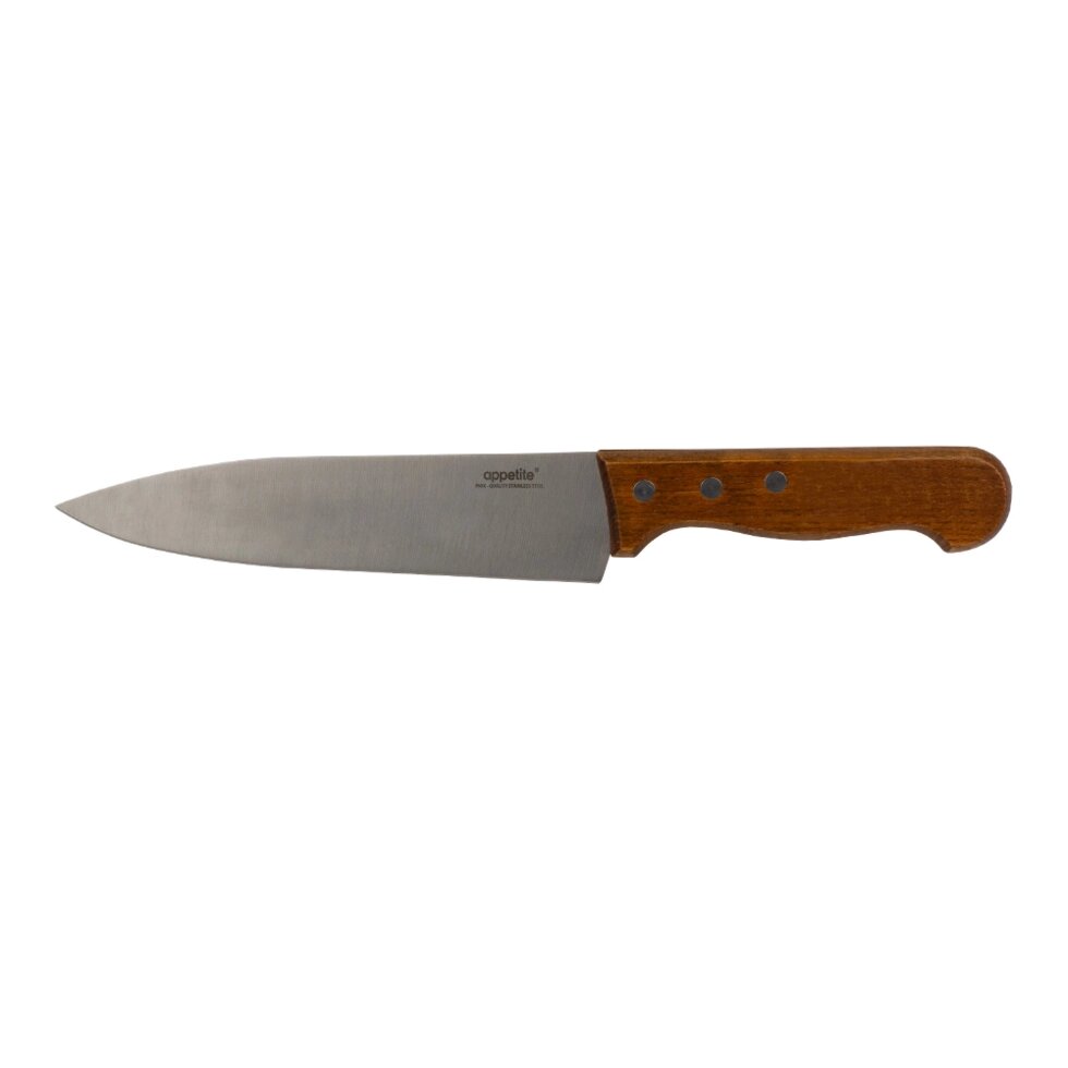 Нож поварской 17,5/30,5 см с деревянной ручкой Appetite  C233/С230 от компании ООО «ТВК Ритейл» - фото 1
