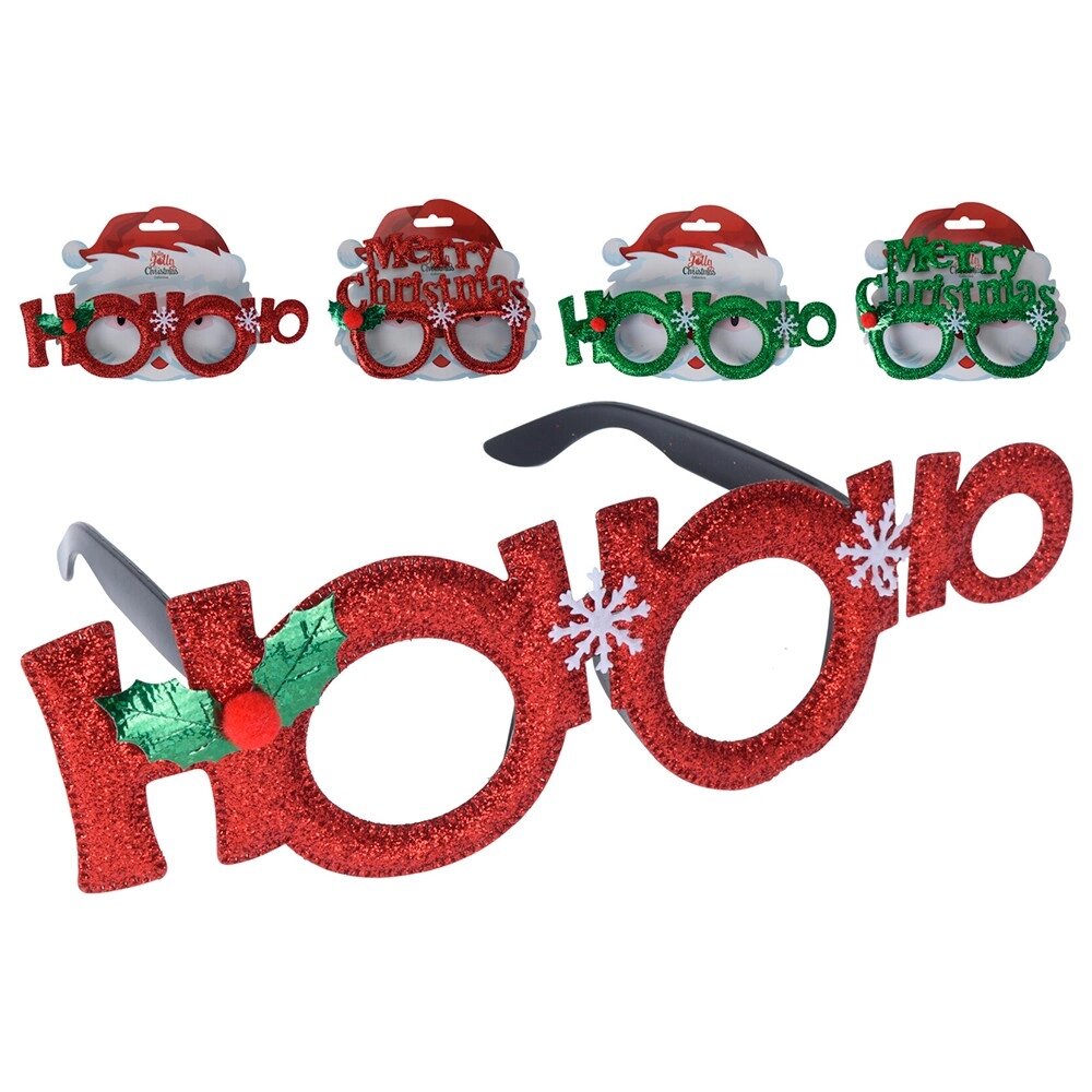 Очки декоративные рождественские "Ho-ho-ho", 4 вида H&S Collection  DH8045670 от компании ООО «ТВК Ритейл» - фото 1
