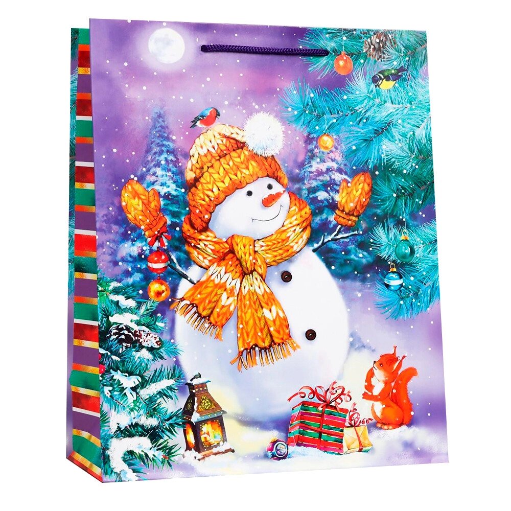 Пакет подарочный "Снеговик" 26x12x (h)32см СимаГлобал  7292567 от компании ООО «ТВК Ритейл» - фото 1