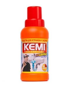 СРЕДСТВО ДЛЯ УДАЛЕНИЯ ЗАСОРОВ KEMI PROFESSIONAL ГРАНУЛЫ 250Г