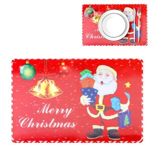 Подложка сервировочная "Рождественский Санта" 42х27см СимаГлобал Real 3D 4454756