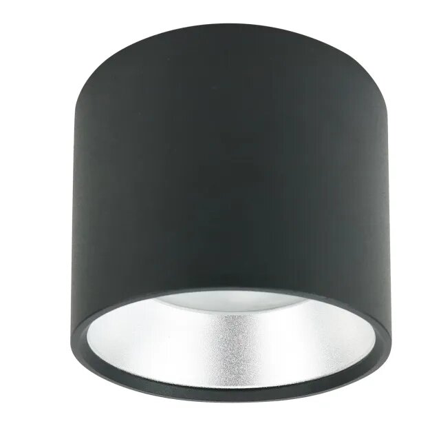 Потолочный светильник ЭРА OL8 GX53 BK/SL 110*105*95, Gx53, алюминий, черный+серебро от компании ООО «ТВК Ритейл» - фото 1