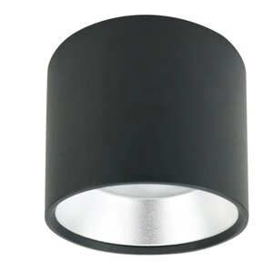 Потолочный светильник ЭРА OL8 GX53 BK/SL 110*105*95, Gx53, алюминий, черный+серебро