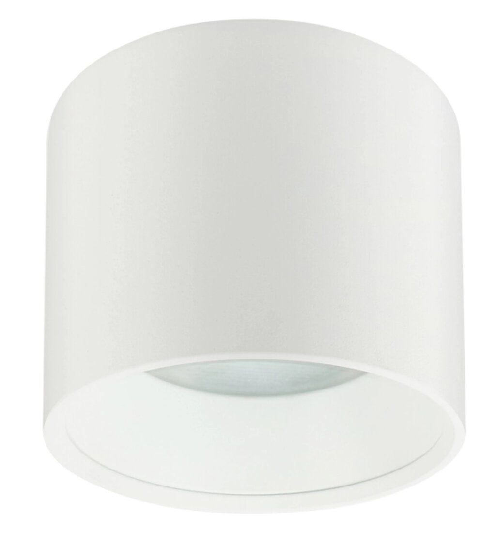 Потолочный светильник ЭРА OL8 GX53 WH, 100*95*105, накл. под лампу Gx53, алюминий, белый+хром 1/40 от компании ООО «ТВК Ритейл» - фото 1