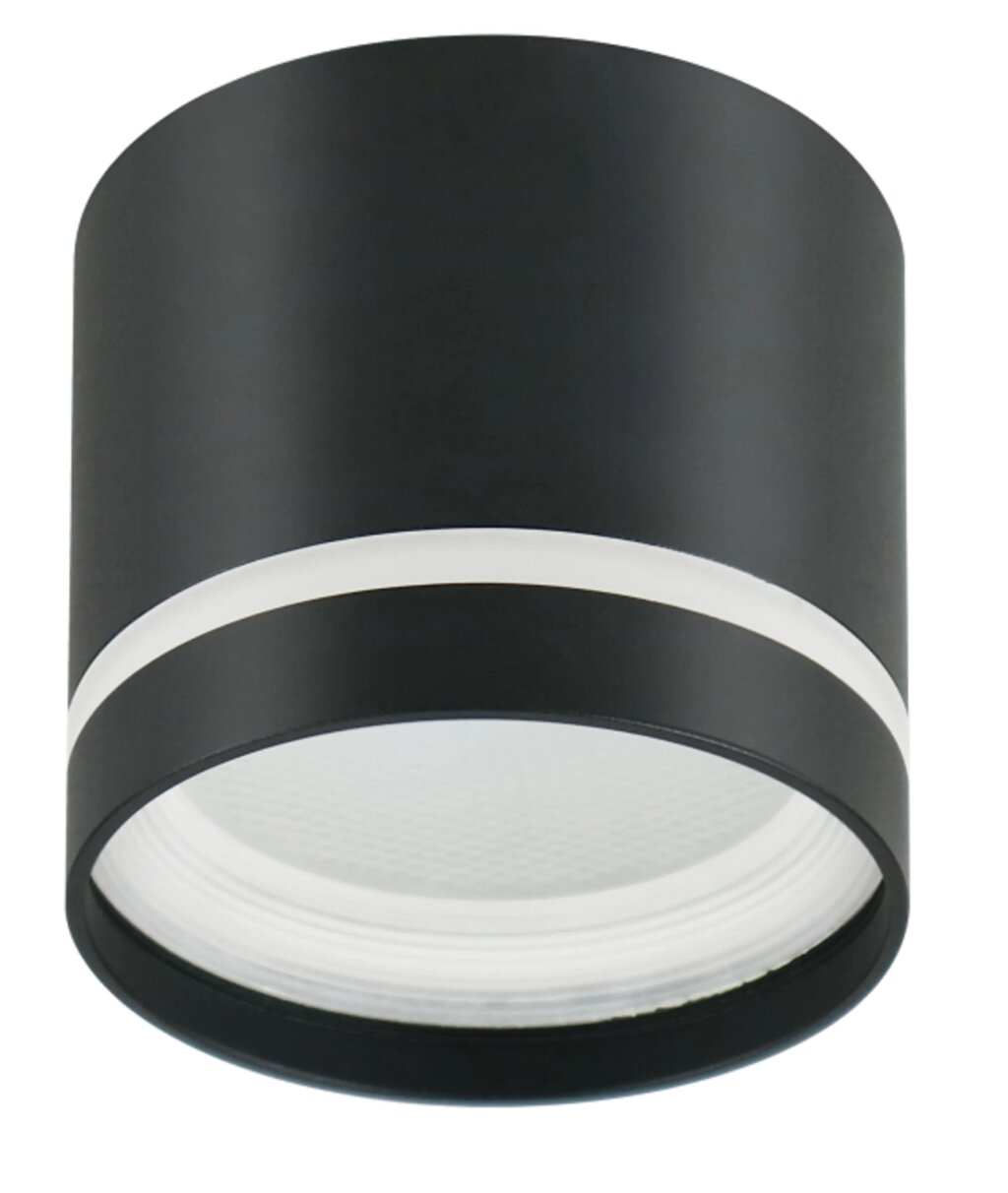 Потолочный светильник ЭРА OL9 GX53 BK/WH,85х80, накл. под лампу Gx53, алюм, черный+белый 1/40 от компании ООО «ТВК Ритейл» - фото 1