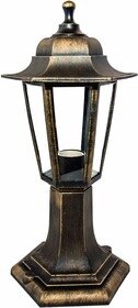 Садово-парковый светильник НТУ 06-60-001 У1"Оскар1"шестиг, стойка, плас, ромб, рельеф, черн под бронз