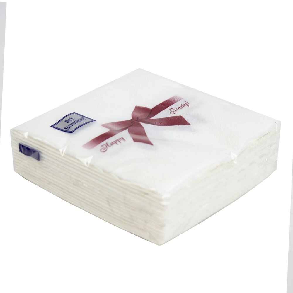 Салфетки бумажные "Подарок" 20x20см, 2 слоя, 30шт. Bouquet Art 57617 от компании ООО «ТВК Ритейл» - фото 1